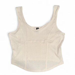 Trendy Ribbed Bustier Style Tank Top